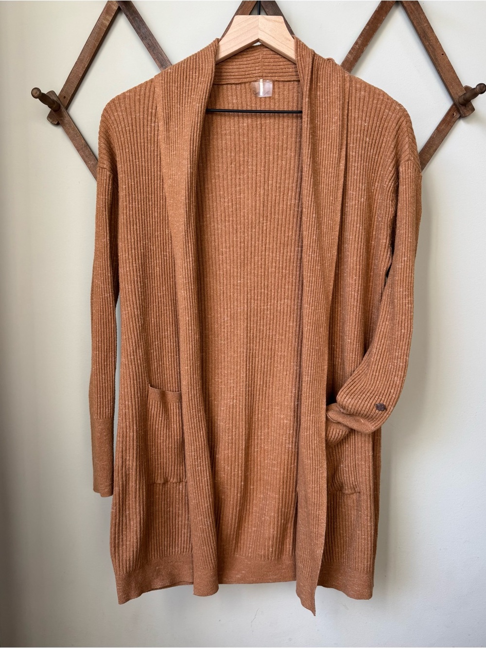 Calia Caramel Colored Ribbed Cardigan size Small/Medium
